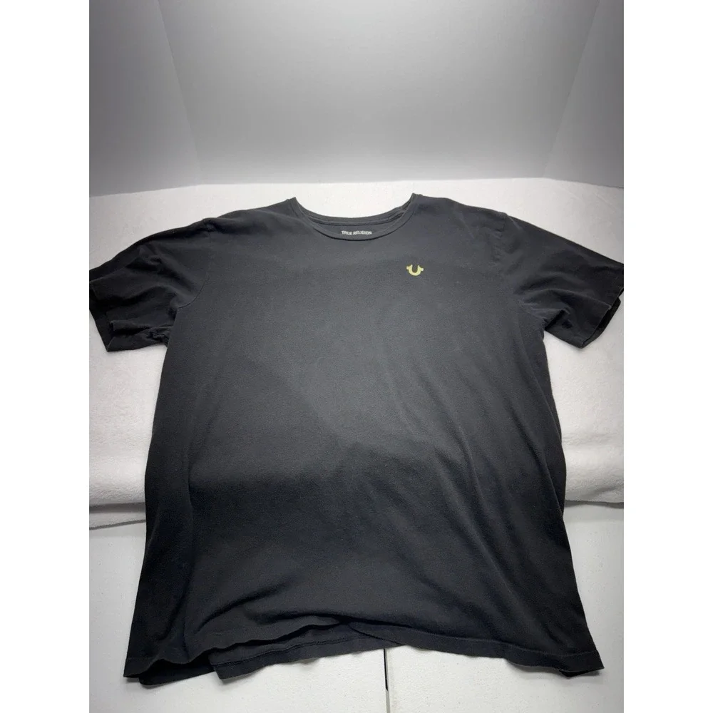 True Religion World‎ Tour Logo T Shirt Mens XXL Black Graphic Tee